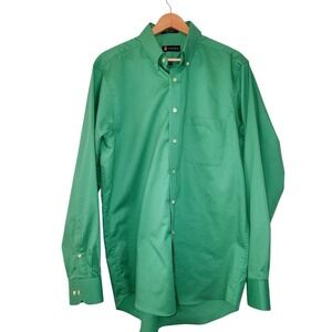 CHAPS Twill Shirt Kelly Green Men's Long Slv Wrinkle Free Size  15-15 1/2 34/35